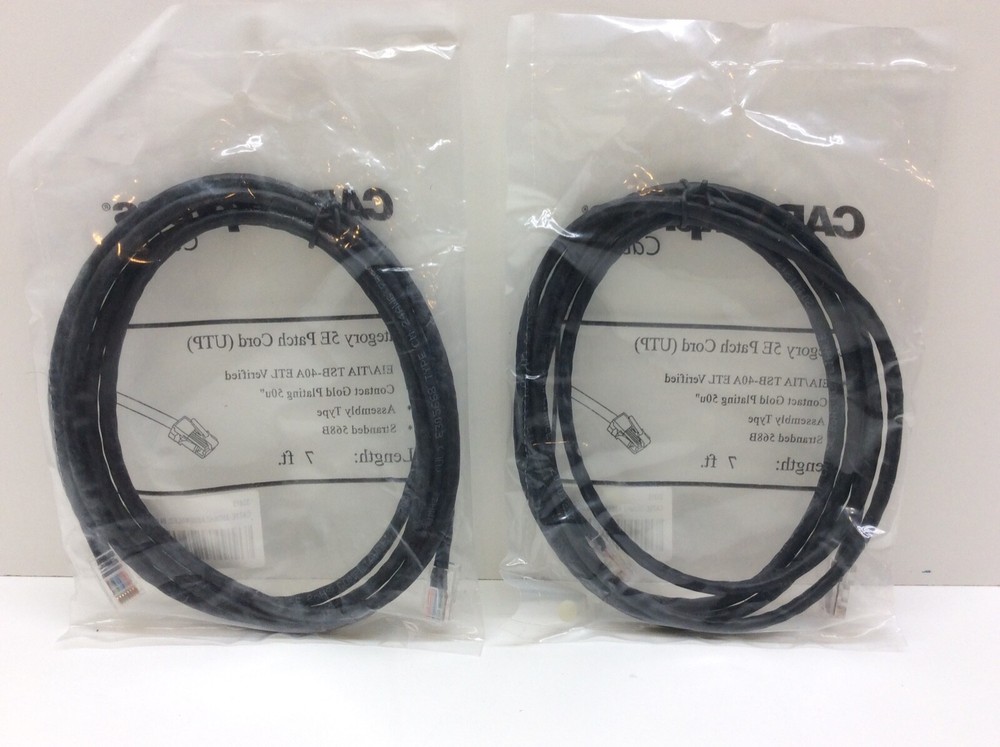 2 - CABLExpress Cables 7ft Cat5e 350MHz Assembled Patch Cable Black