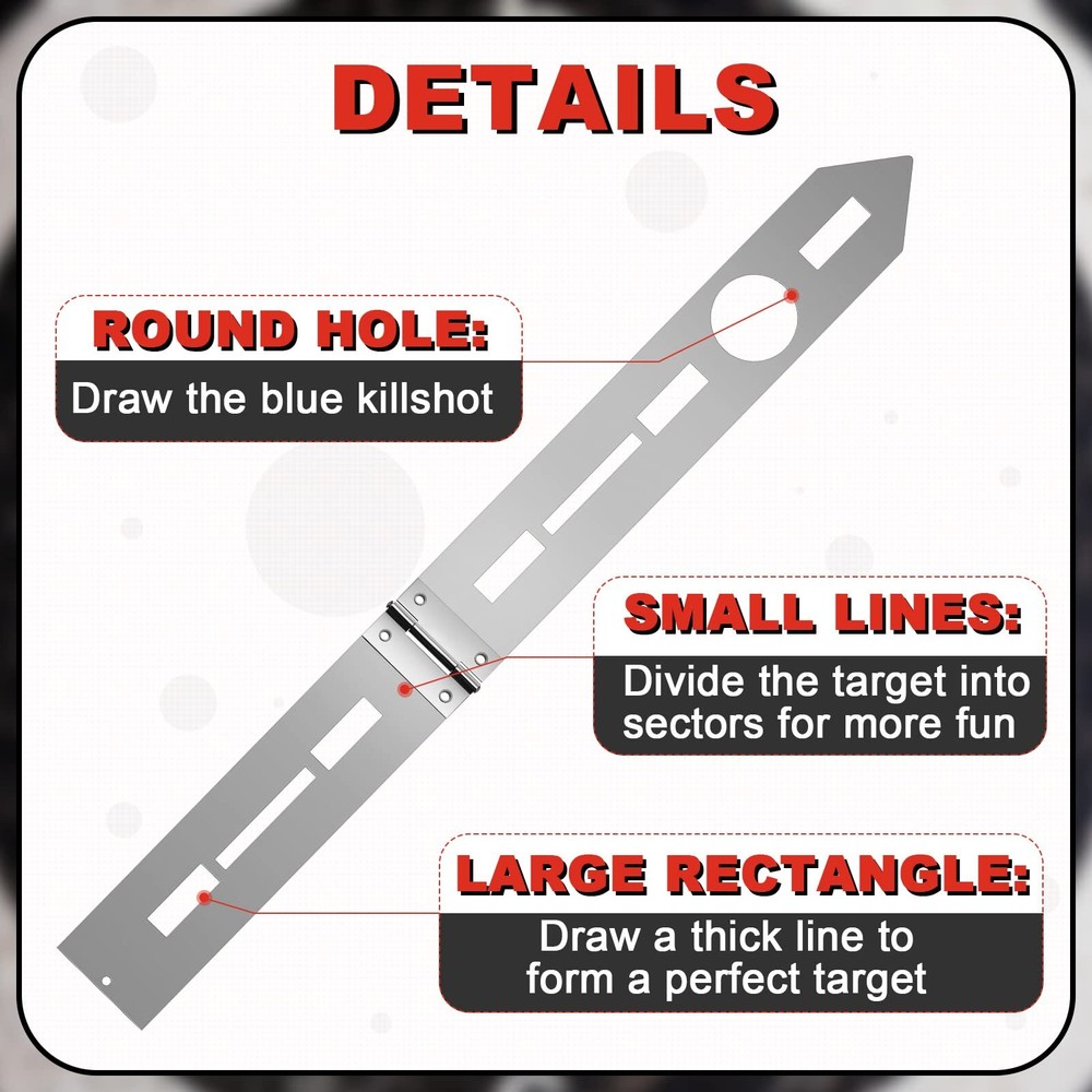 Axe Throwing Target Template Stainless Steel Target Template Stencil Comes wi...