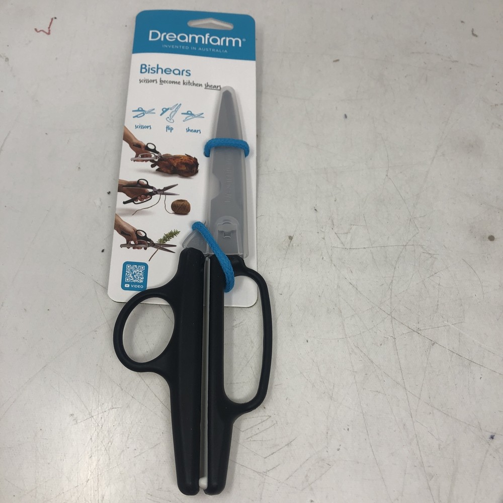 Dreamfarm Bishears 2-In-1 Kitchen Scissors That Become Shears-Black/White