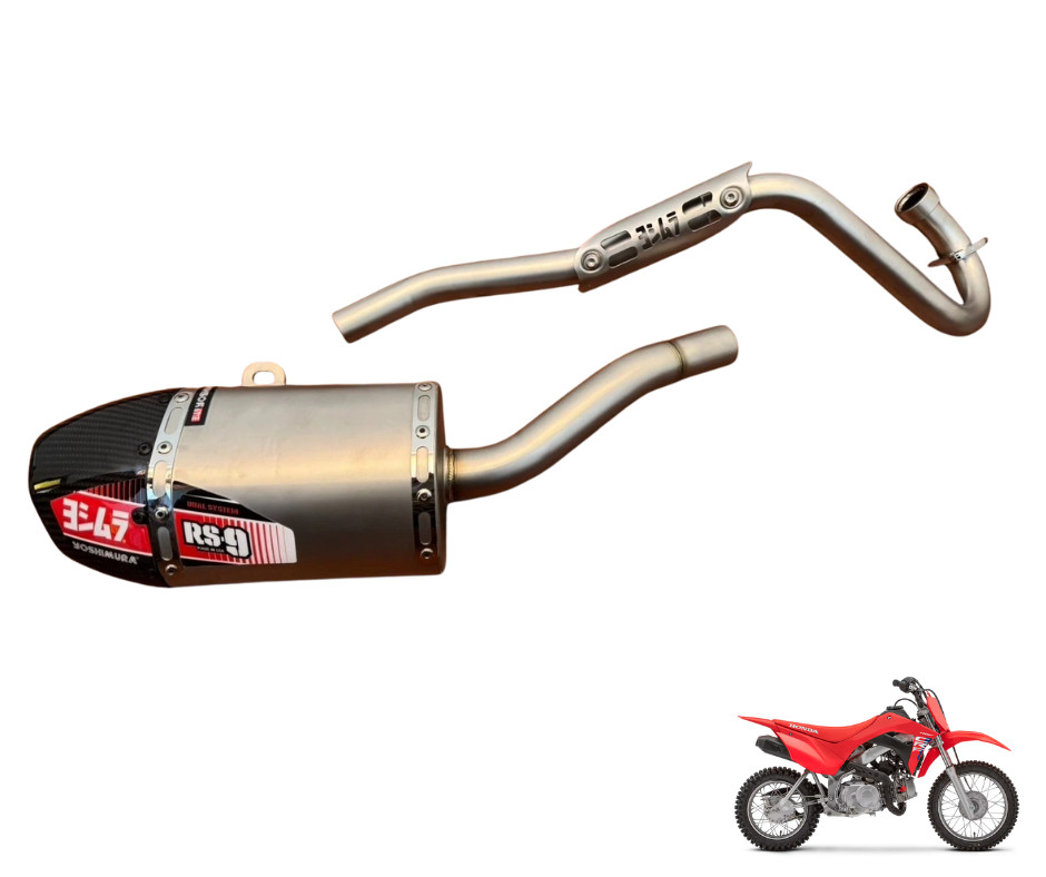 CARBON EXHAUST FULL SYSTEM STAINLESS PIPE RS9 FOR HONDA CRF110F CRF110 CRF 110F