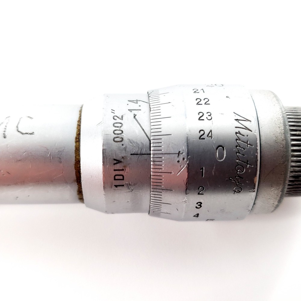 Mitutoyo 3-Point Bore Inside Micrometer 1.2–1.4" .0002"