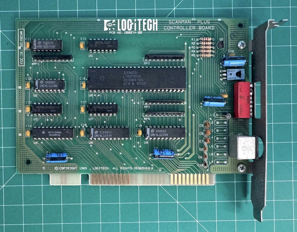 Logitech ScanMan & Plus Controller Card B5N-1706 860004-01 200074-00 1989