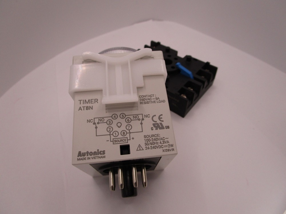 AT8N Genuine AUTONICS Timer with PS-08 Socket Base FAST SHIPPING