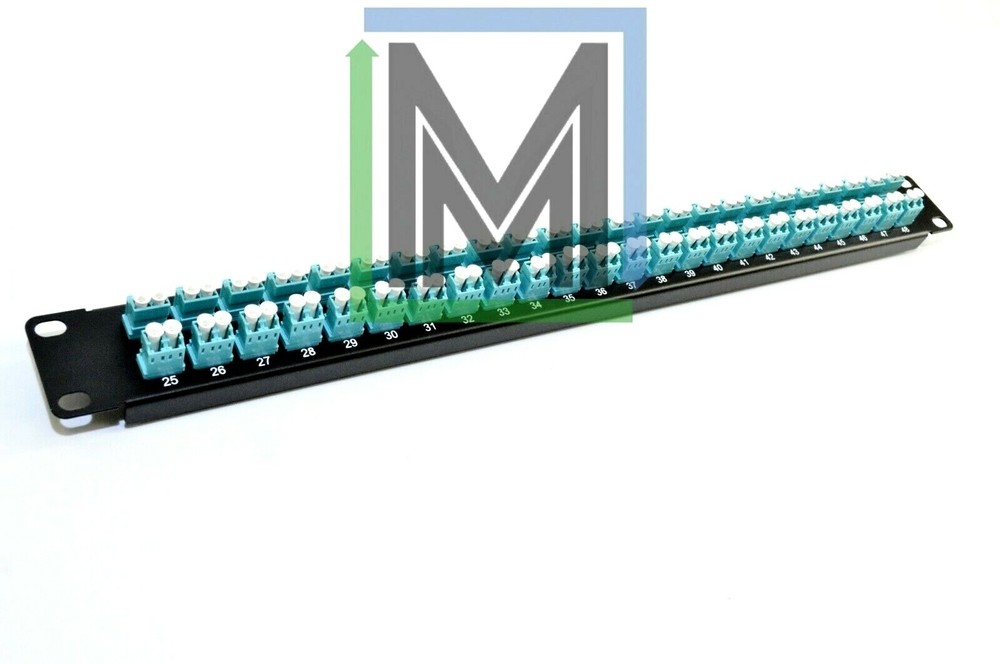48-PORT 1U HIGH DENSITY LC DUPLEX MULTIMODE OM3 PATCH PANEL