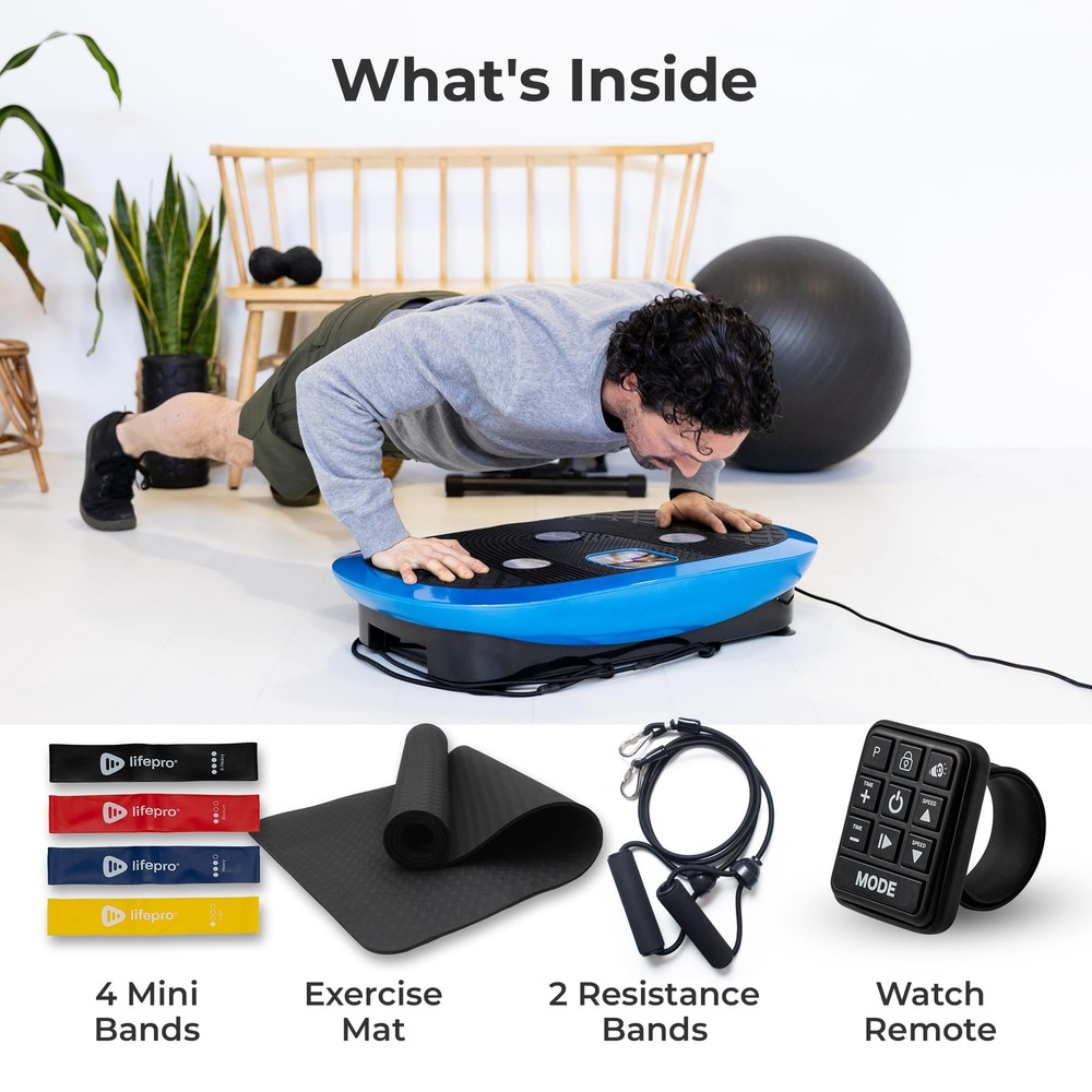 LifePro Rumblex Plus 4D Vibration Plate Exercise Machine -Triple Motor Oscill...
