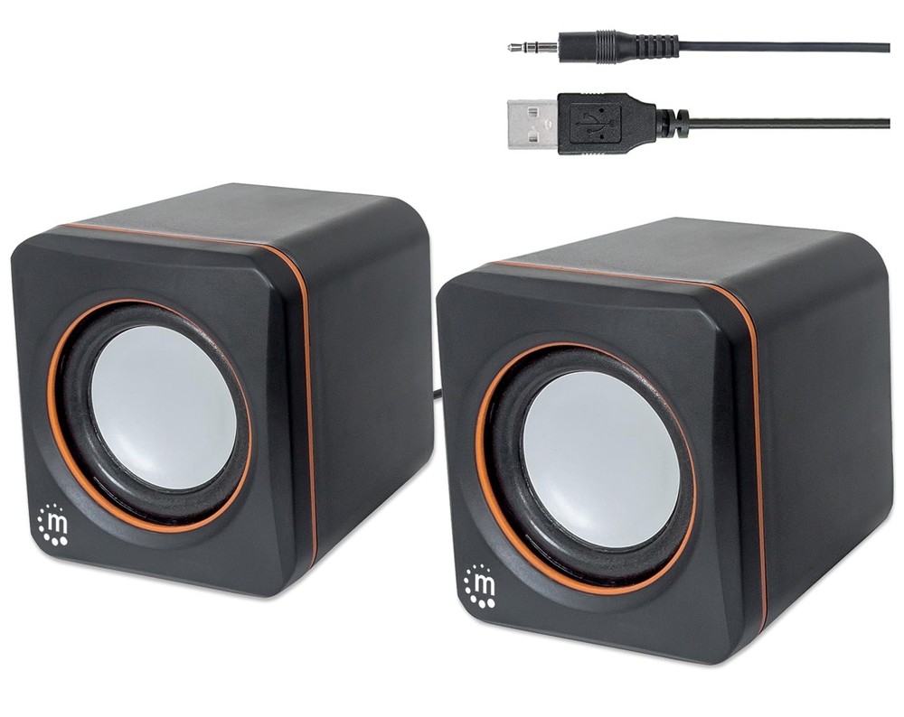 USB Powered Stereo Speaker System Small Size with Volume Control Black Friday De