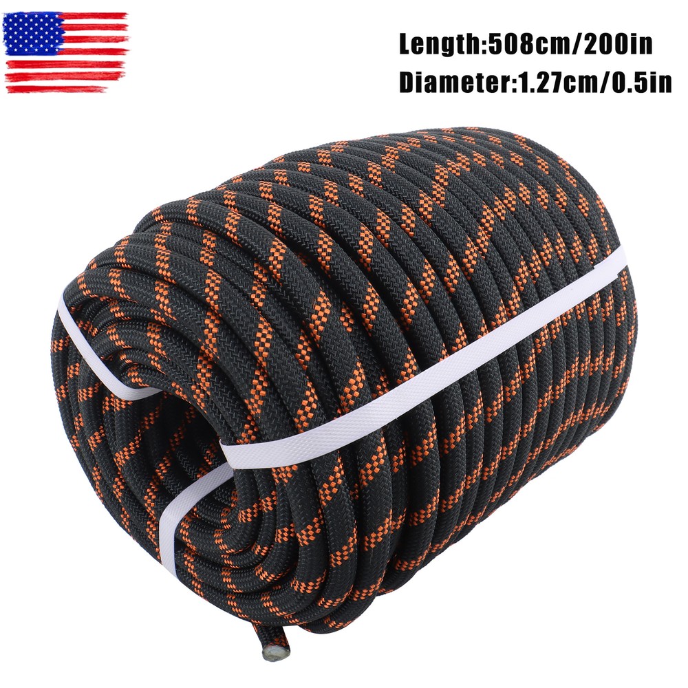 Double Braided Polyester Rope Strong Arborist Tree Rigging Rope 1/2" X 200'