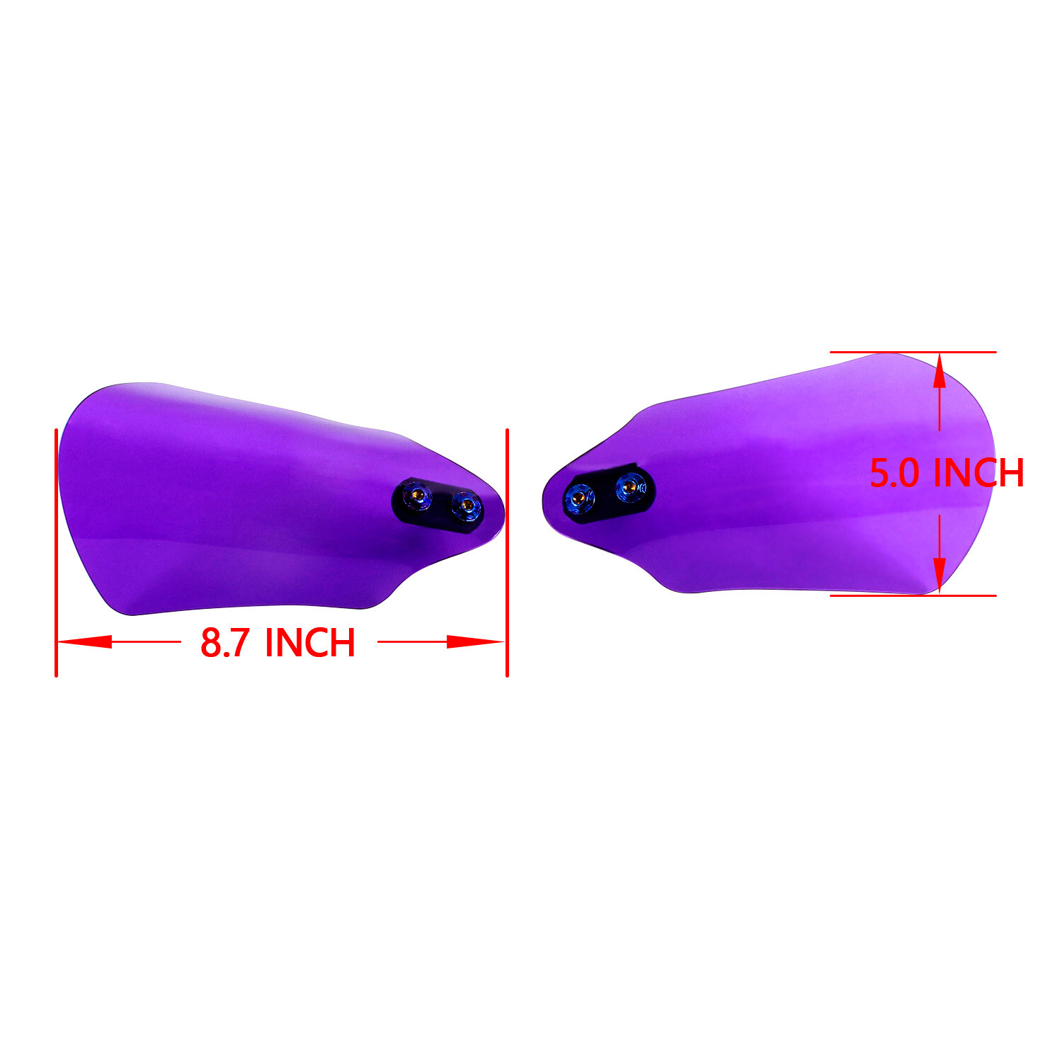 Purple Acrylic Hand Grips Protector Windshield For Harley Touring Softail FXBB
