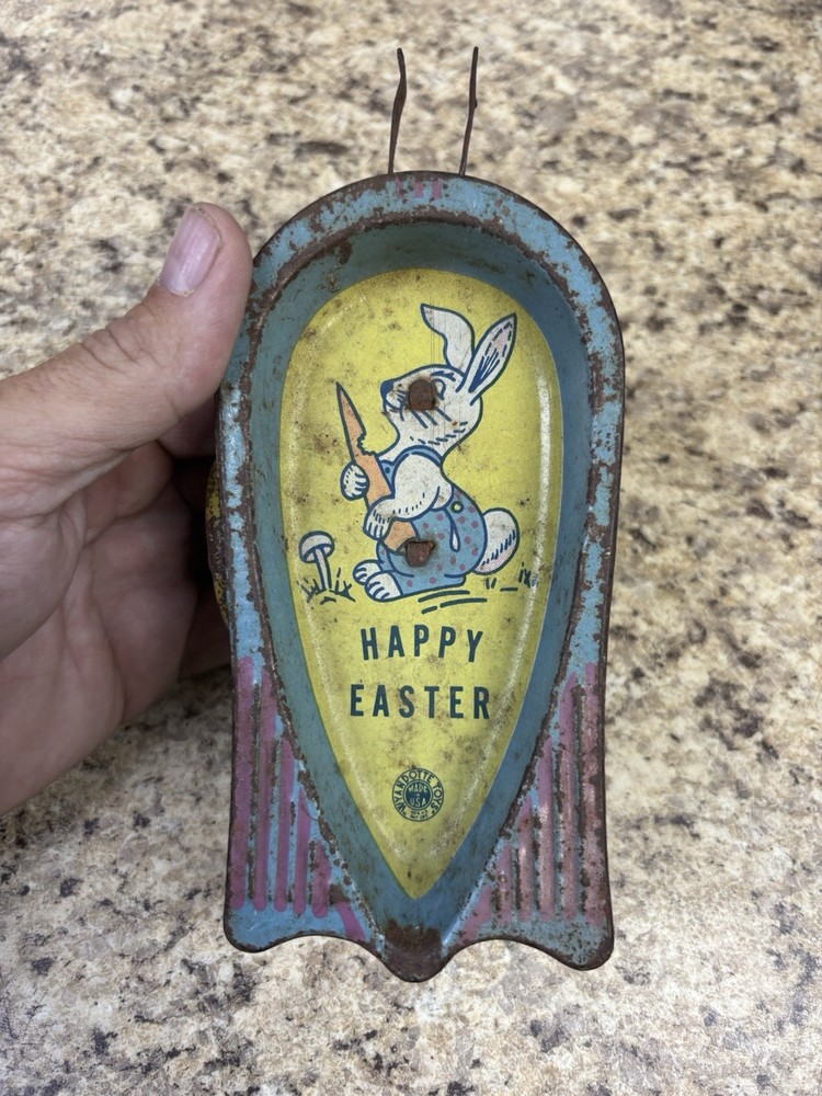 Wyandotte Tin Lithographed Happy Easter Cart