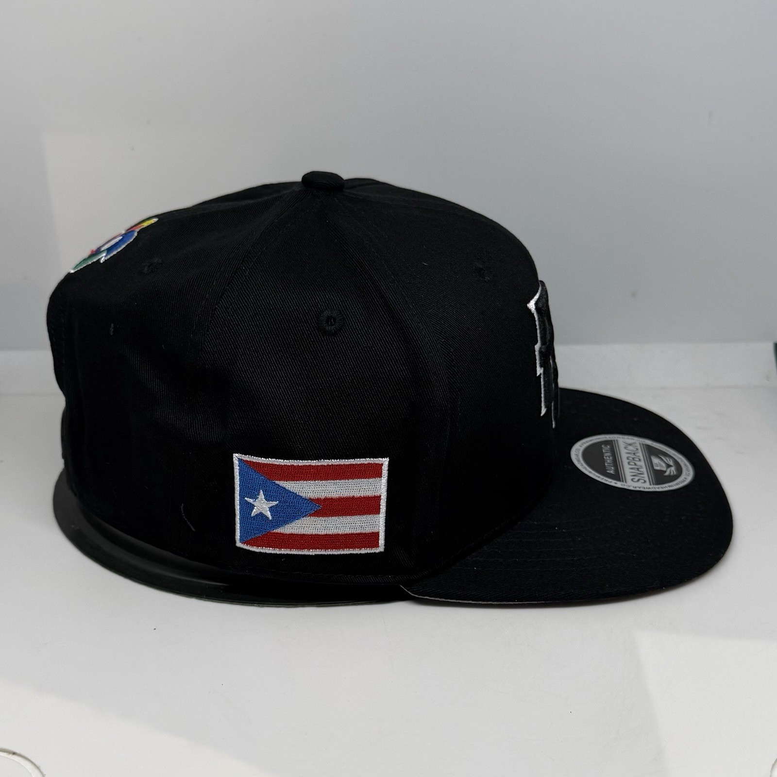 PUERTO RICO BASEBALL PR 3-D EMBROIDERED - PUERTO RICO FLAG AT SIDE SNAPBACK HAT