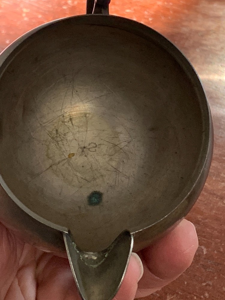 Vintage Silver on Copper Creamer