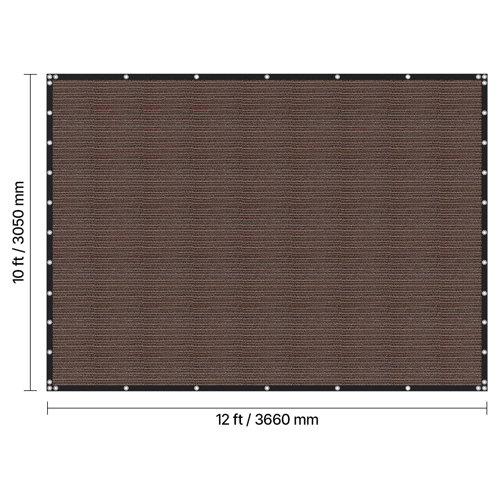 Uimoso 90% Sun Shade Cloth Privacy Screen 10 x 12 ft for Patio Garden (Brown)