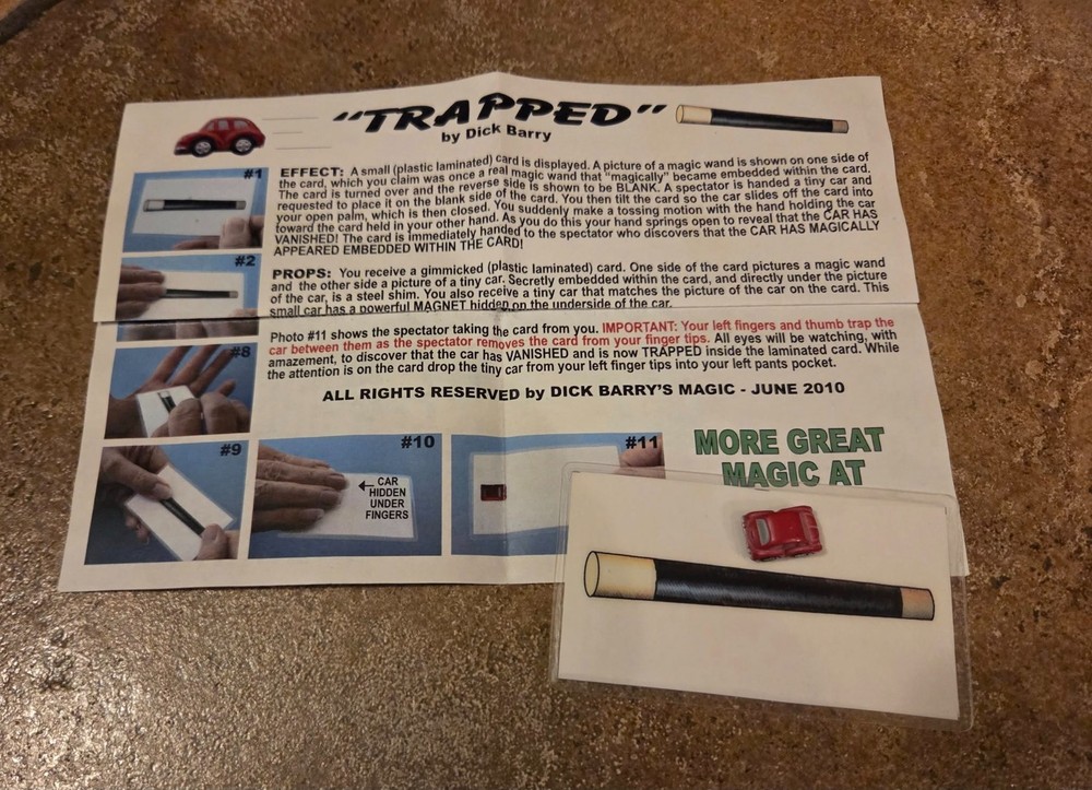 Trapped by Dick Barry Magic Mentalism Tricks