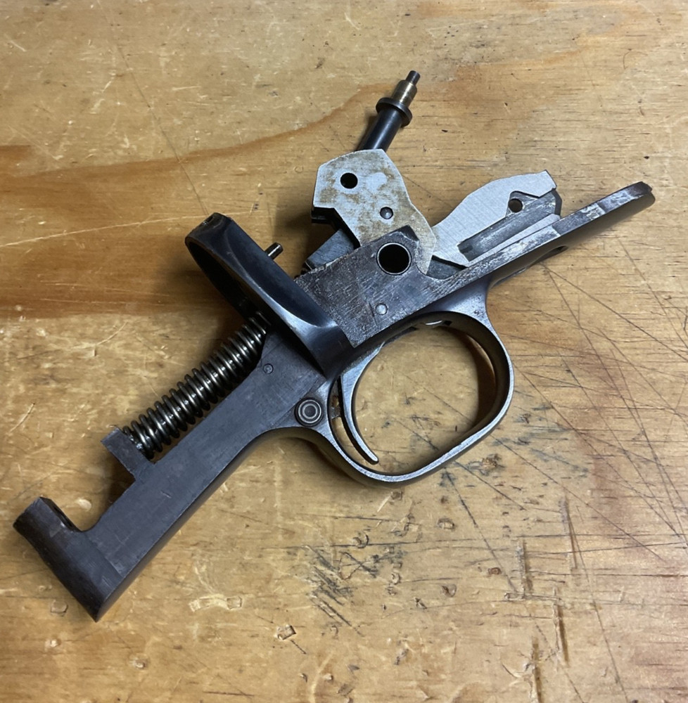 Remington Model 12 22 Pump Rifle Trigger and ejector plunger case assemblies