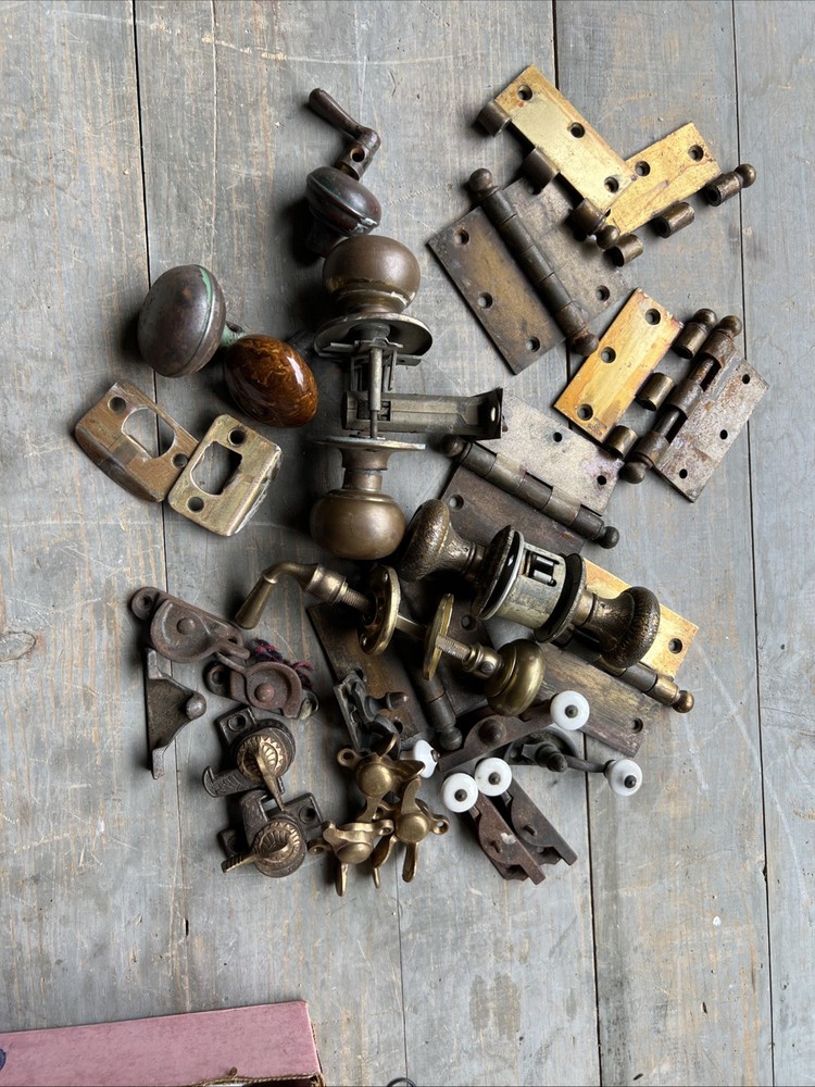 Vintage Door Hardware And Knobs Bronze Brass Iron Mixture