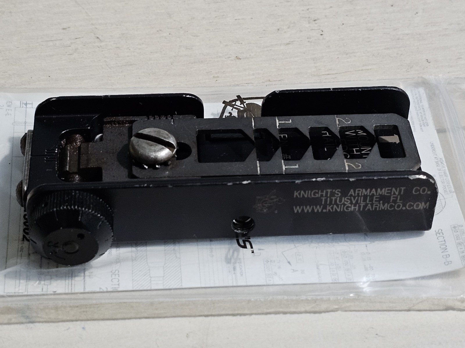 Knights Armament M203 Grenade Launcher Leaf Sight 22109 KAC