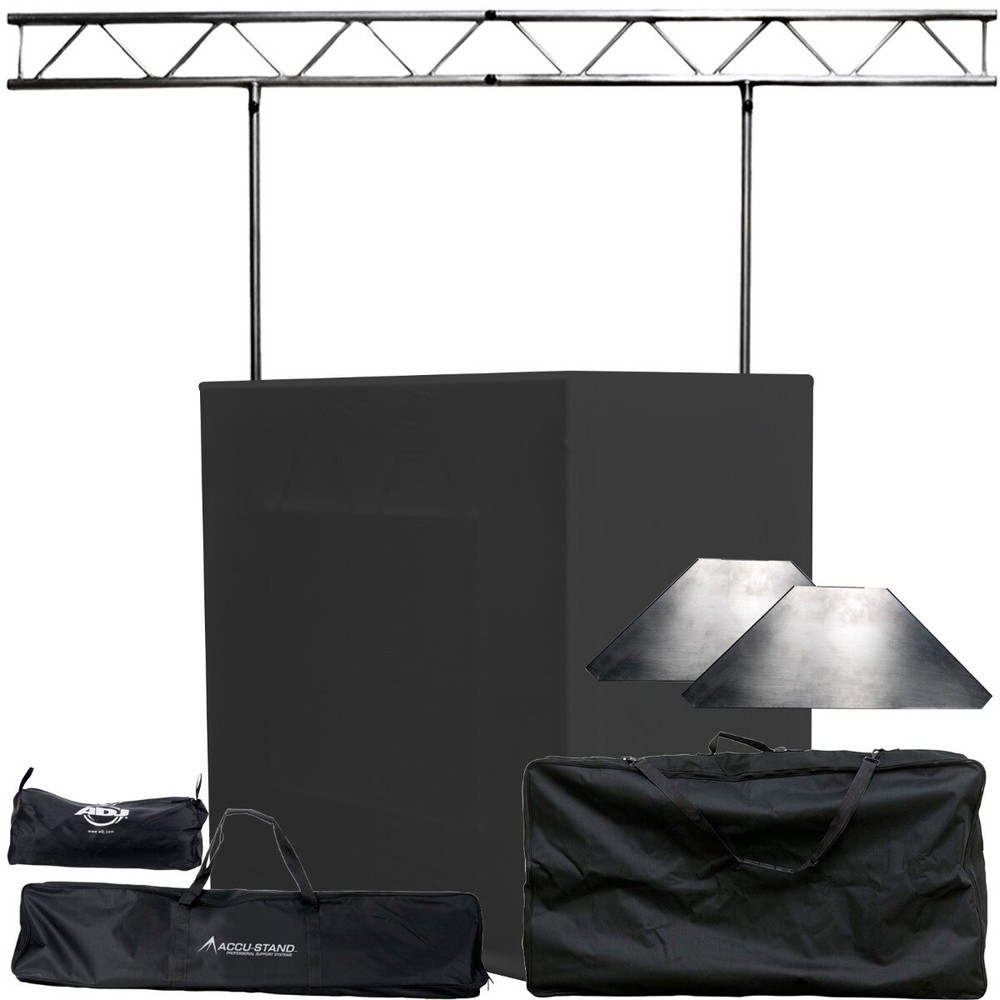 Eliminator Lighting Pro Event Table 2 Portable Workstation Facade + Shelves &...