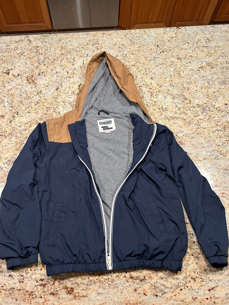 Gymboree Boys Large (10-12) & Medium/Lined (7-8) Hooded Windbreakers (Zip)