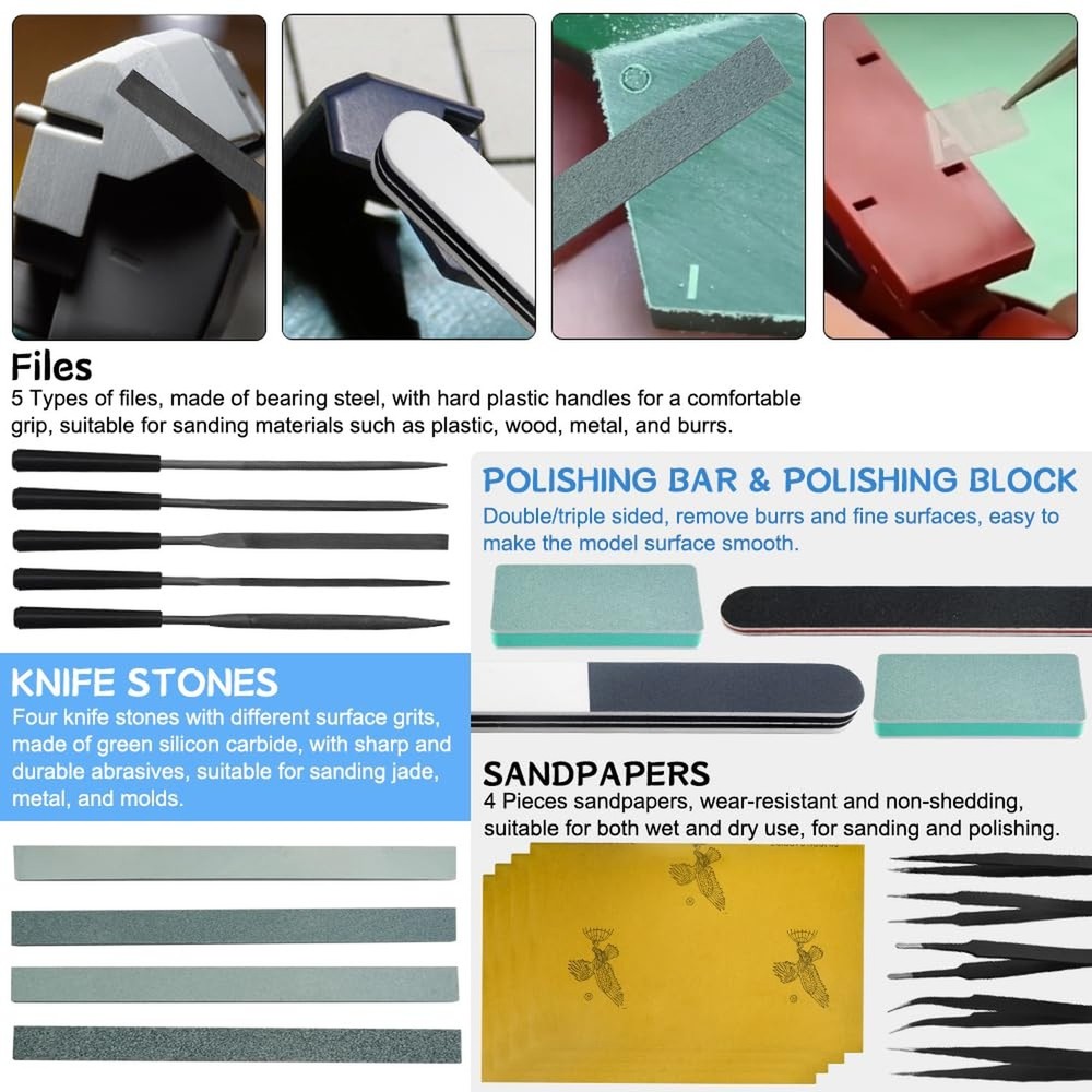 Bigstone 85 PCS Model Tools Kit Hobby Building Tool Craft Set Modeler Basic D...