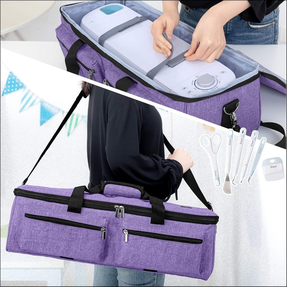 Protective Nylon Tote for Cricut Maker & Silhouette with Multiple Compartments