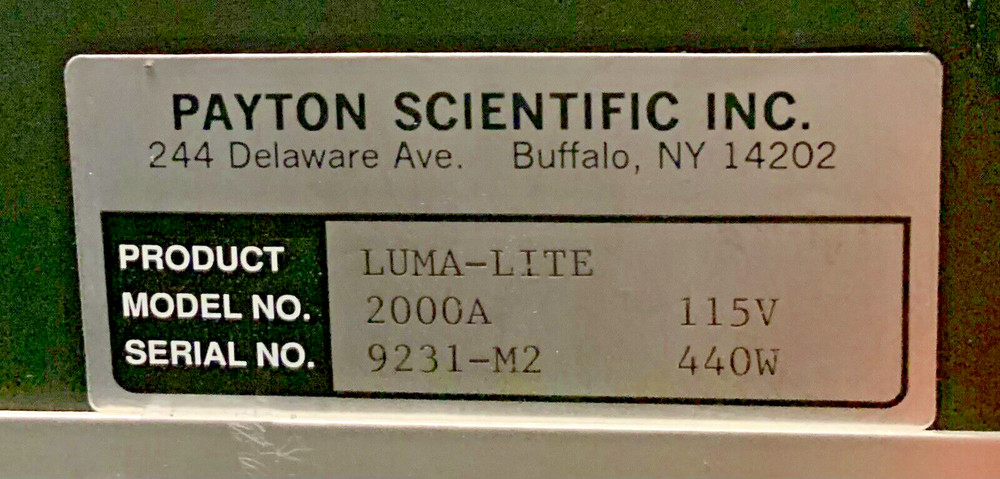 Luma-Lite 2000A Forensic Light W/ Accessories
