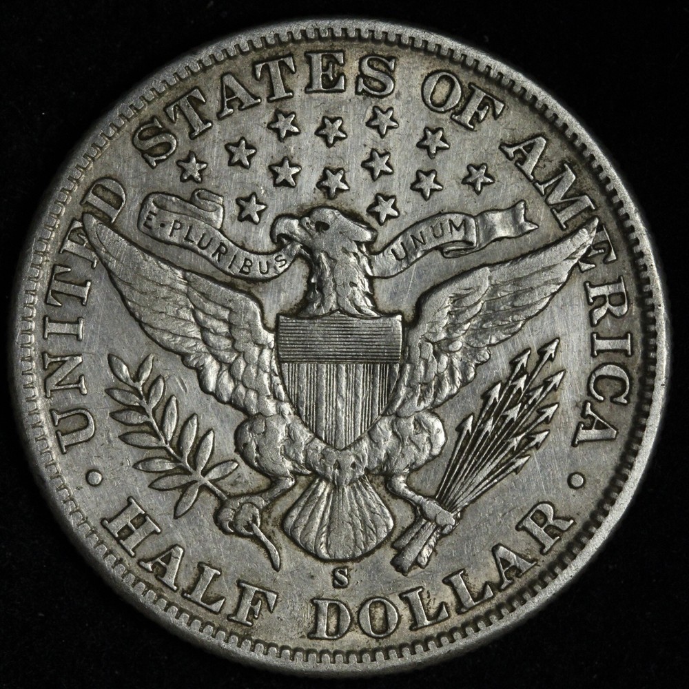 1894-S Barber Silver Half Dollar XF++ E336 RZCBM