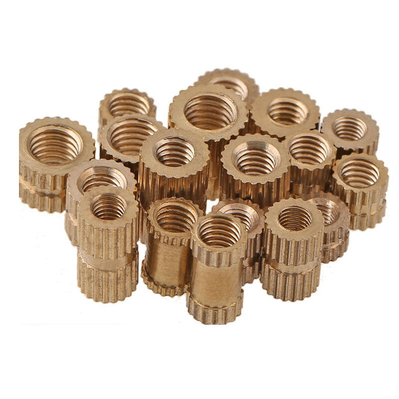 M4 4mm Brass Solid Knurled Nuts Thumb Nuts Insert Embedded Nuts