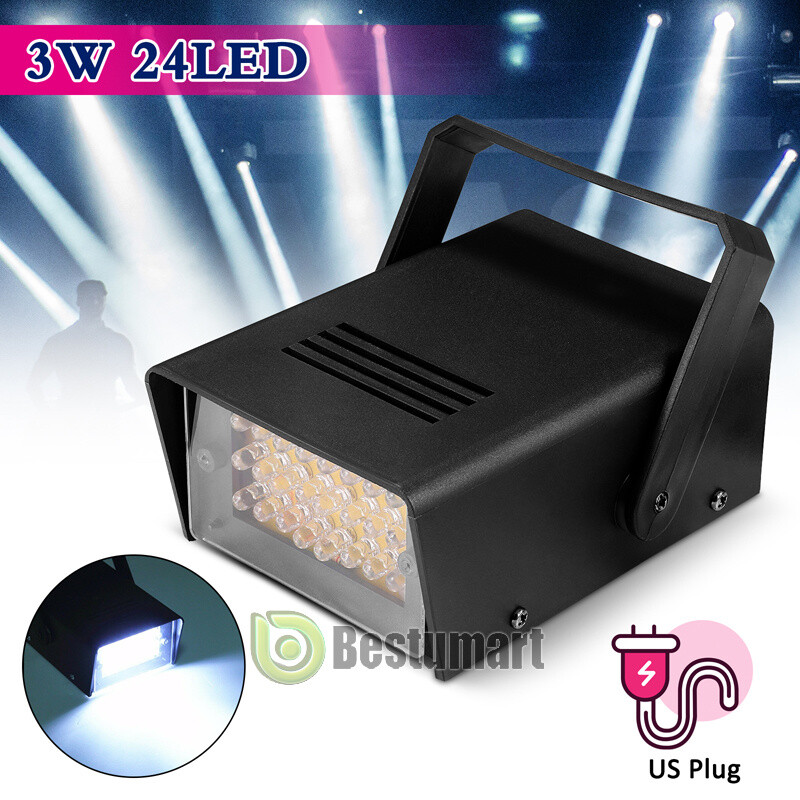 Mini LED Strobe Light 24 Super Bright LED With Variable Speed Control Dance Lamp