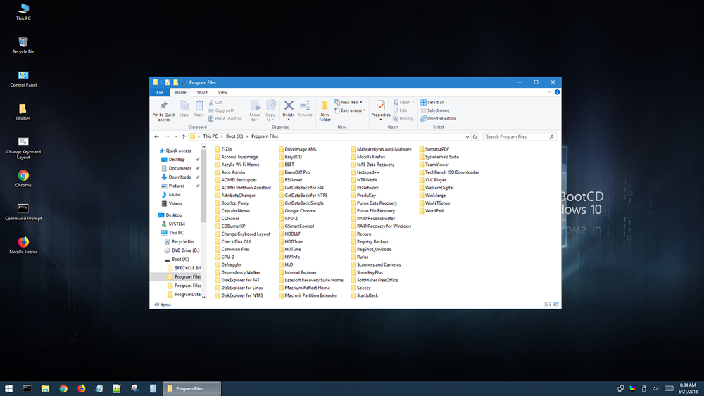 The New Hiren's BootCD PE 1.0.2 LIVE Bootable DVD Utility Toolkit