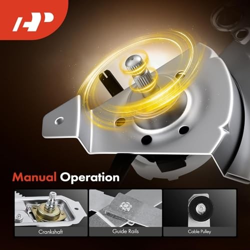 Front Driver Side Manual Window Regulator Compatible with Dodge Ramcharger
