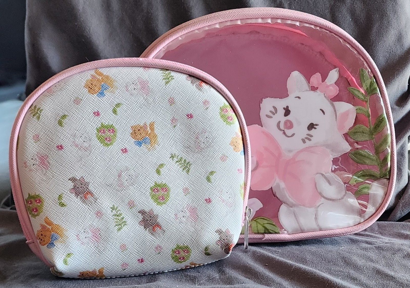 Disney The Aristocats Marie Cosmetic Makeup Bag 2 Piece Set GENTLY USED/NO TAGS