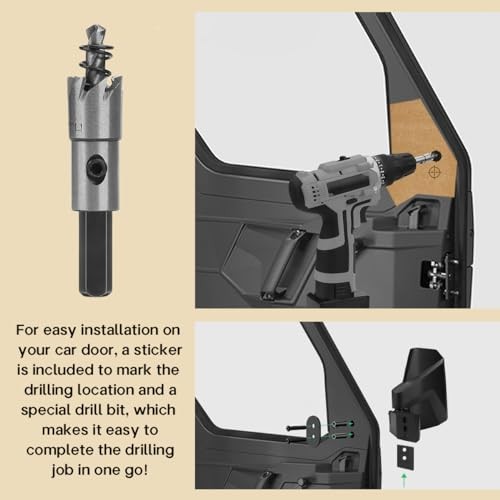 Ranger Side View Mirrors Door Mounted, The Spring Back Feature Allows Easy