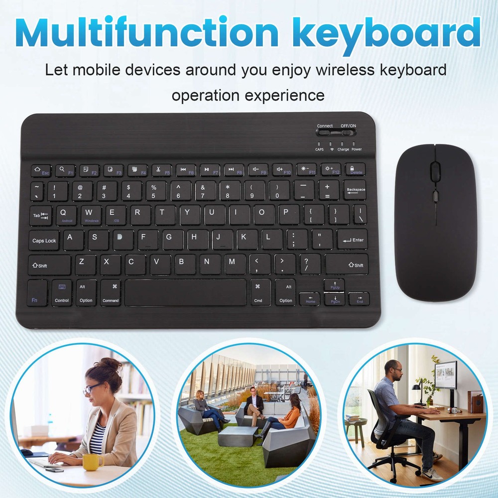 Ultra-Thin Silent Bluetooth Keyboard and Mouse Set Suitable for Tablet3669