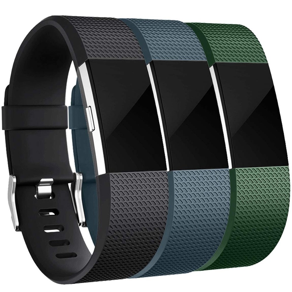 Maledan Bands Replacement Compatible with Large, Black/Slate Blue/Green