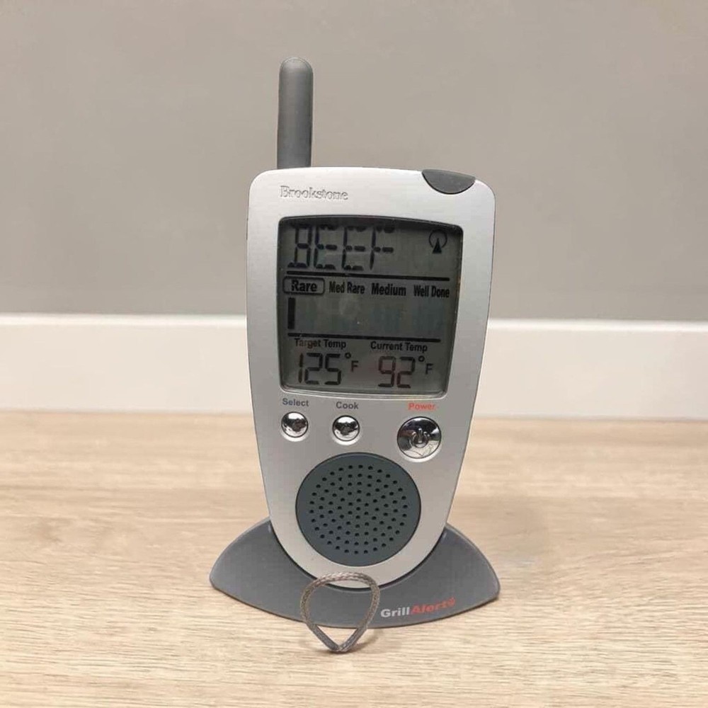 Brookstone Grill Alert Talking Remote Meat Thermometer