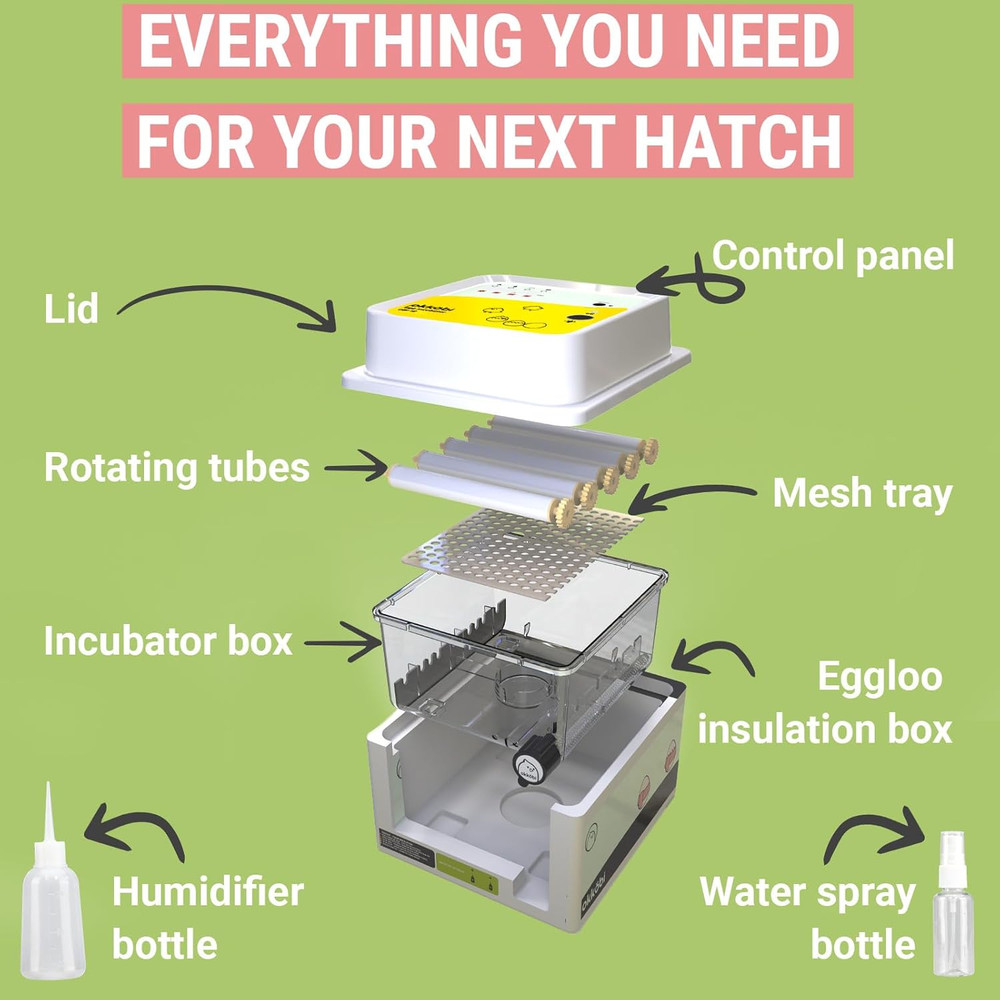 OBI-12 Egg Incubators for Hatching Eggs – Incubator for 12 Eggs with Automatic E