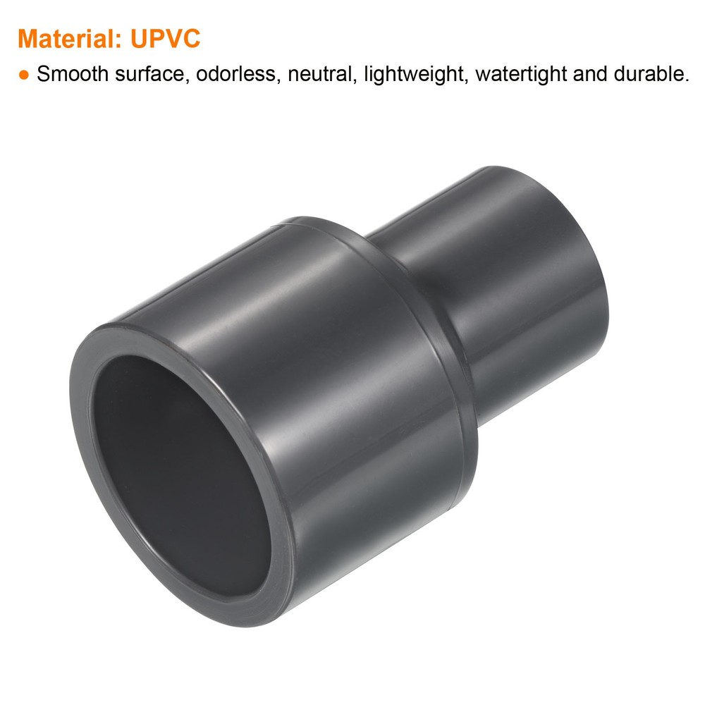 UPVC Fitting Pipe Reducer 1"x 1/2" 3pcs Straight Coupling