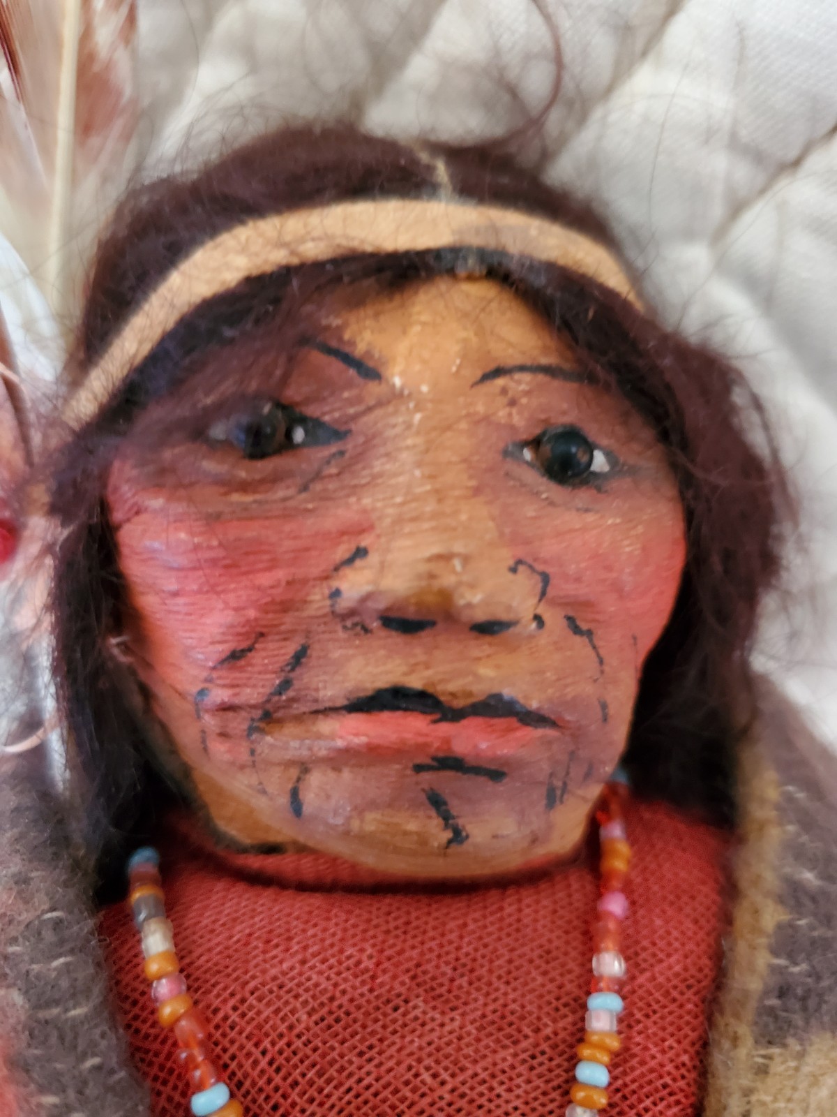 11" Early Mary Frances Woods Native American Indian Skookum Doll 1910-1920s