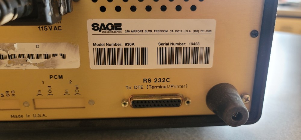 Sage Instruments 930A Communications Test Set *untested*