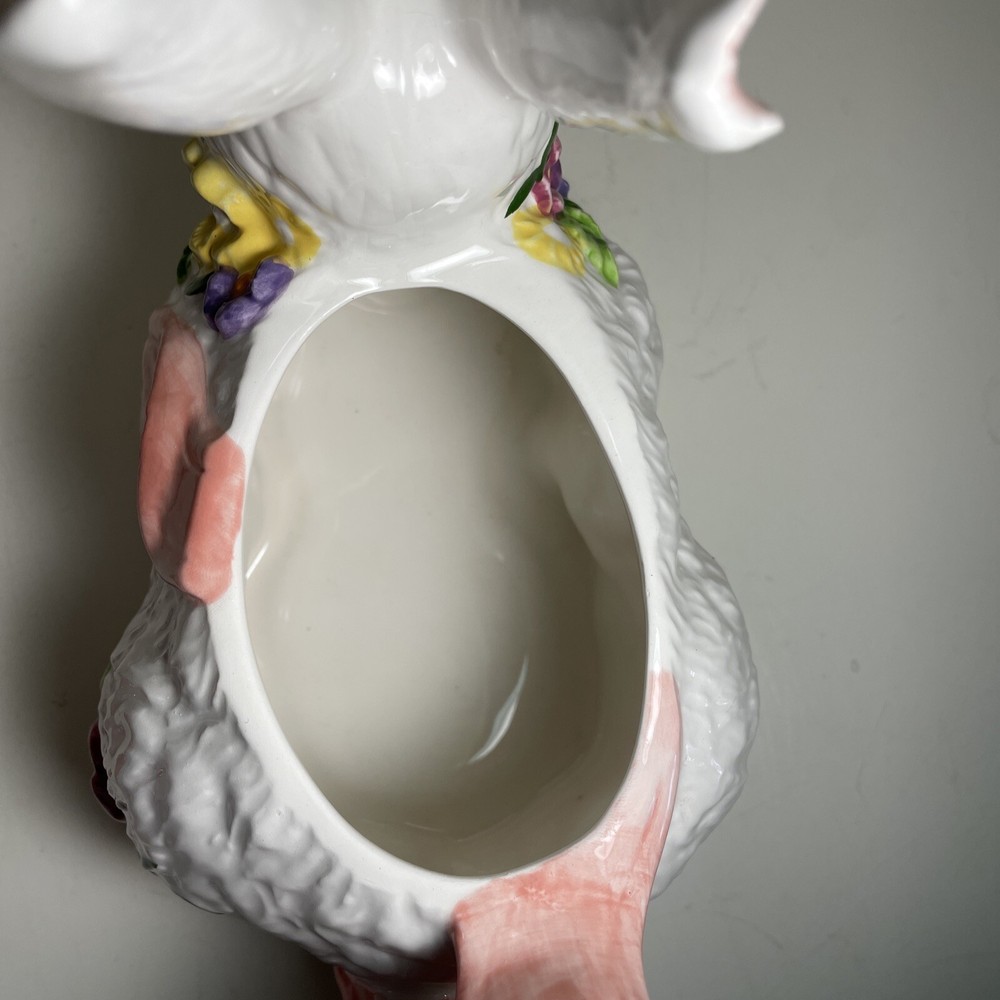 ABC Distributing Rabbit Easter Bunny Spring Teapot 1996 *FLAWS *