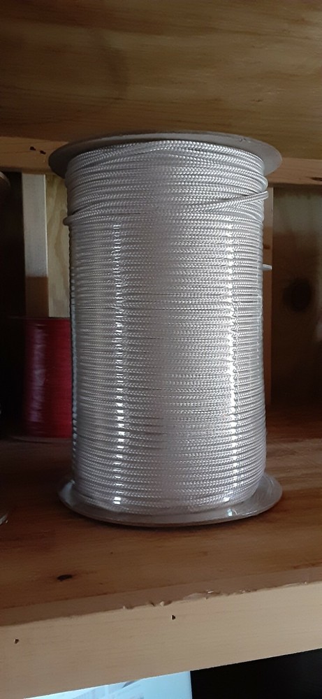 3/16" x 857 ft. Smooth Braid MFP Anchor/Camp/ Utility Rope Spool. White.