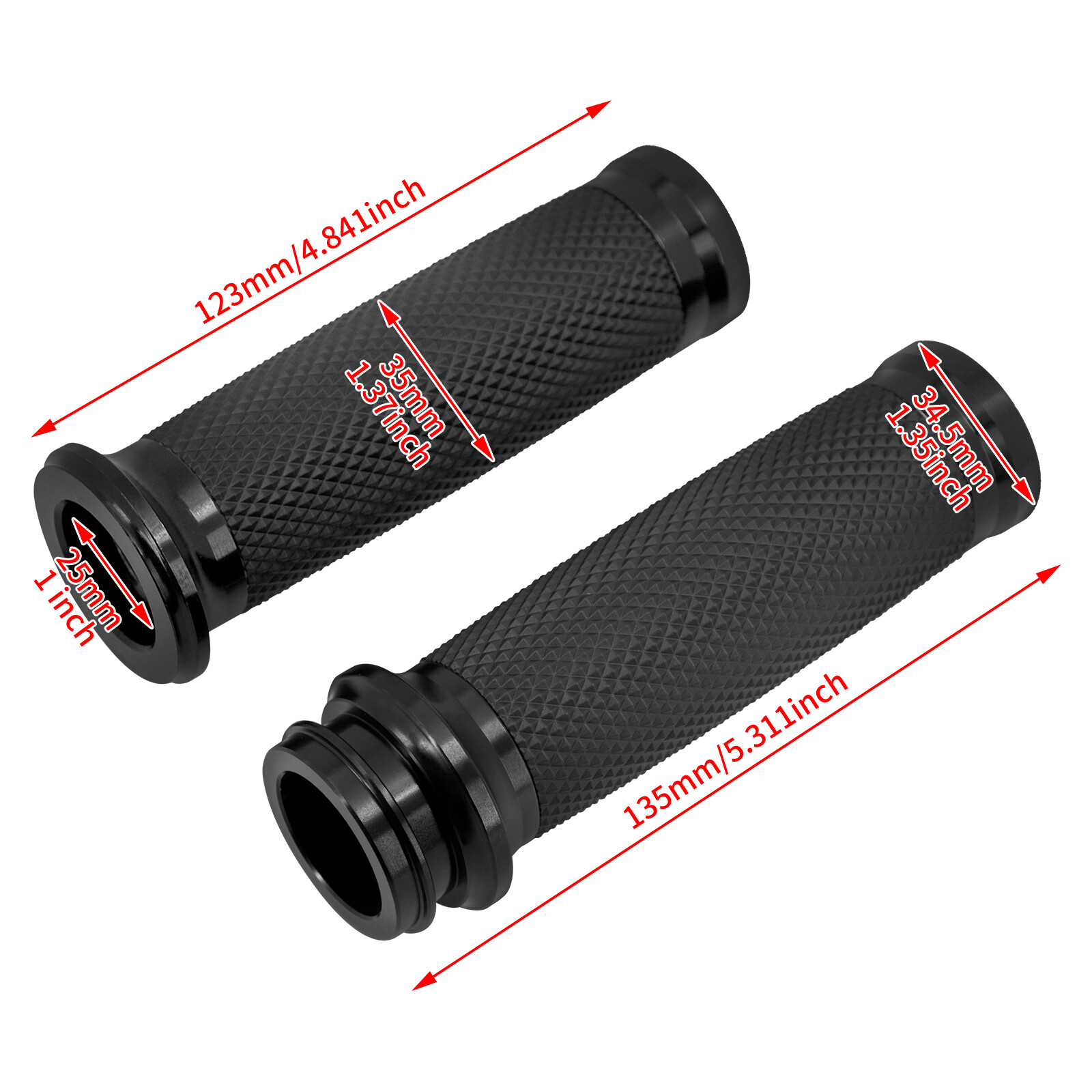 1" Electronic Throttle Handlebar Hand Grips For Harley Touring Road King 08-24