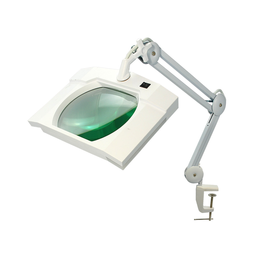LED Magnifying Lamp with Clamp (Rectangle Head, Task Lamp, Hobby)