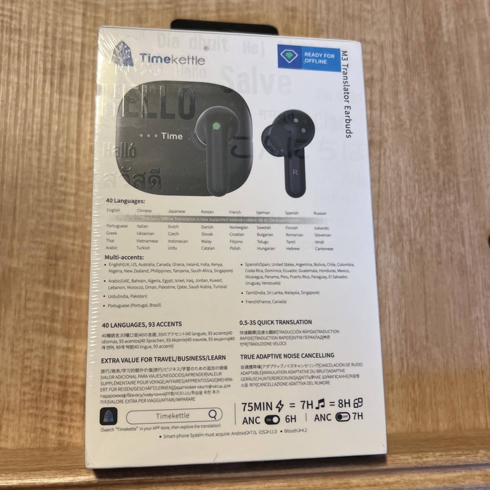 Timekettle M3 Language Translator Earbuds, Two-Way Translator Offline Version