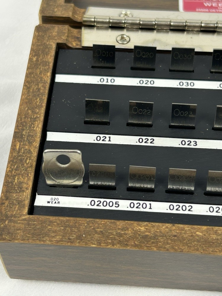Mint Webber Starrett Thin gage blocks, RS28A1 GRADE 0, With Key