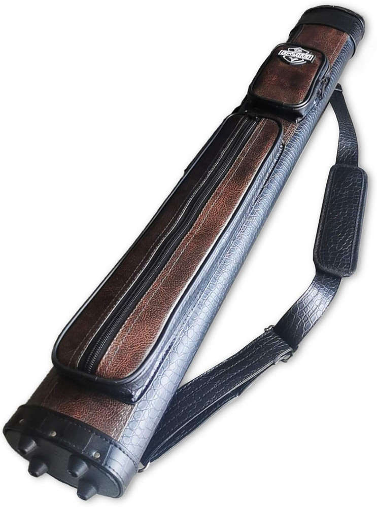 2X2 Hard Cue Case Oval Pool Cue Billiard Stick Carrying Case