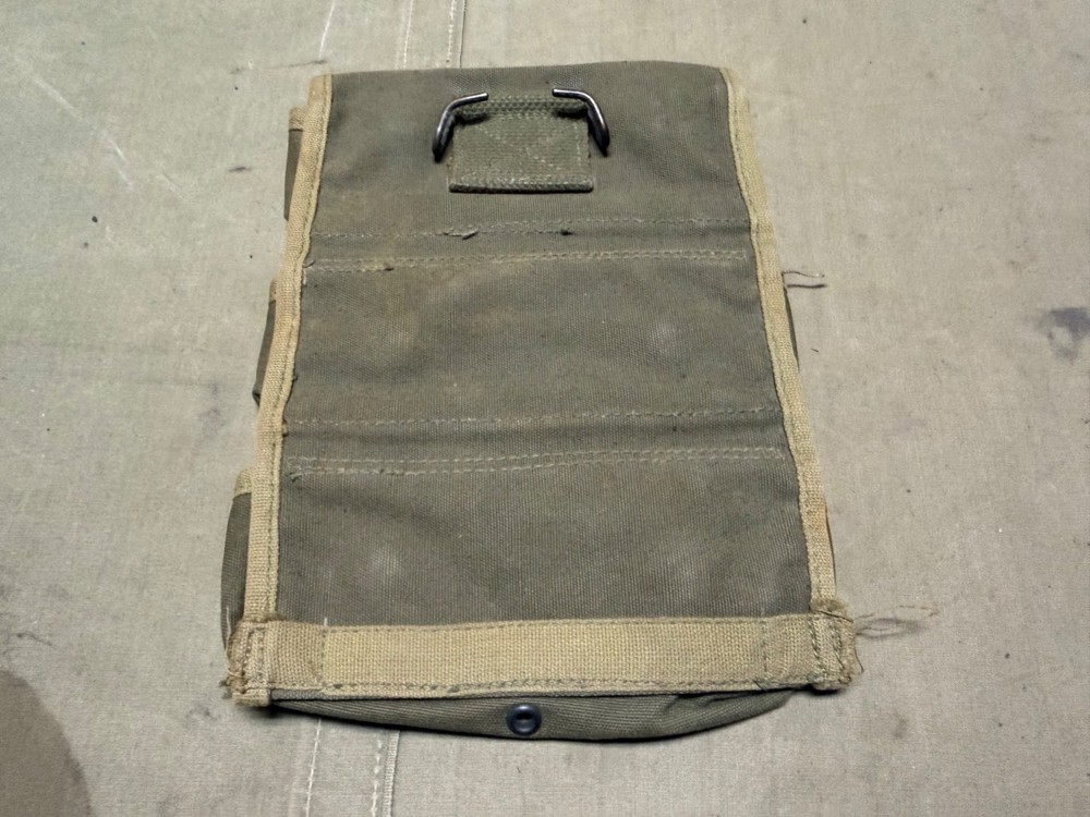 ORIGINAL WWII US ARMY INFANTRY M1942 3 CELL GRENADE CARRY POUCH-TRANS,BAUER 1944