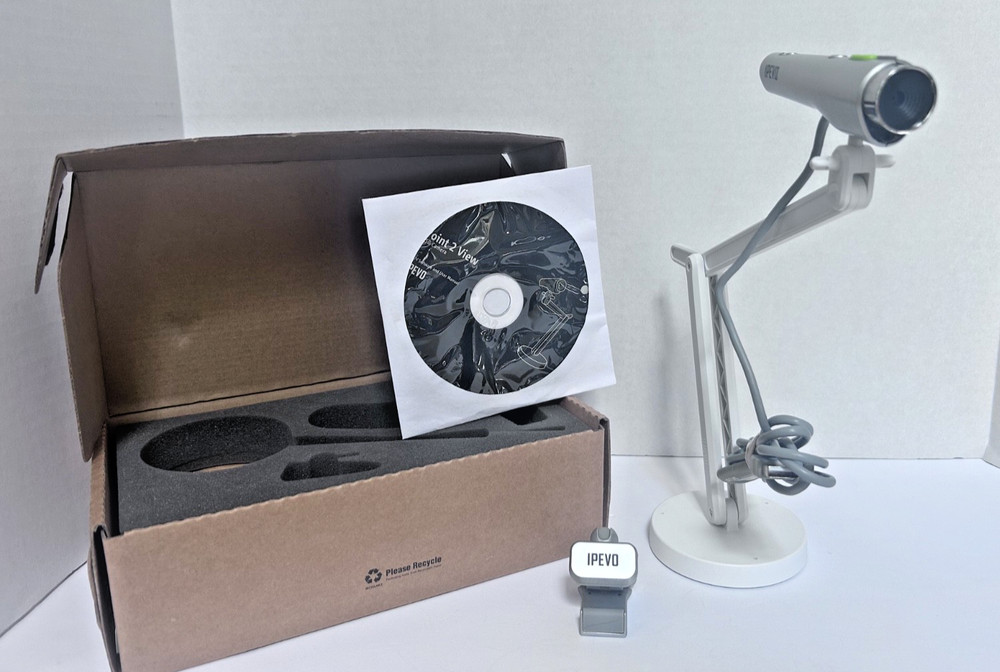 IPEVO P2V USB Doc Camera – Easy Setup, Great Quality 2MP, Autofocus & Macro