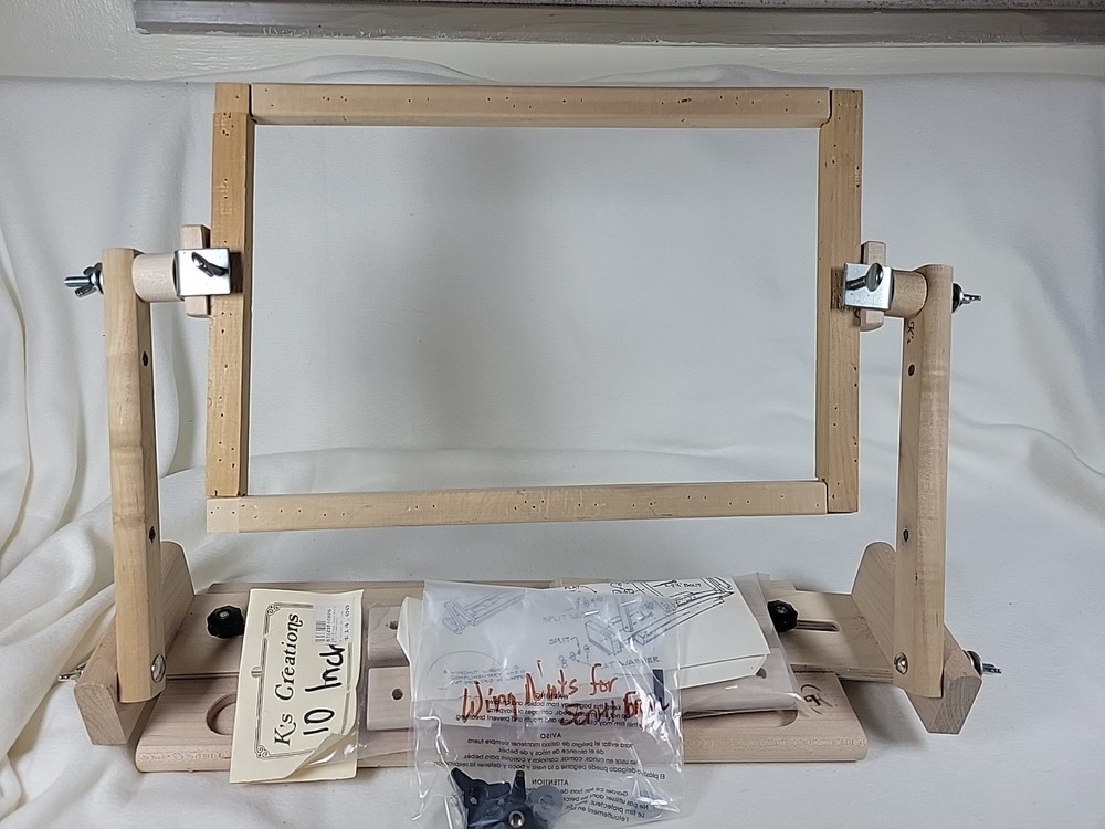 K's Creations Needlework LapFrame Lap Table Base 20" Scroll Frame Adjustable