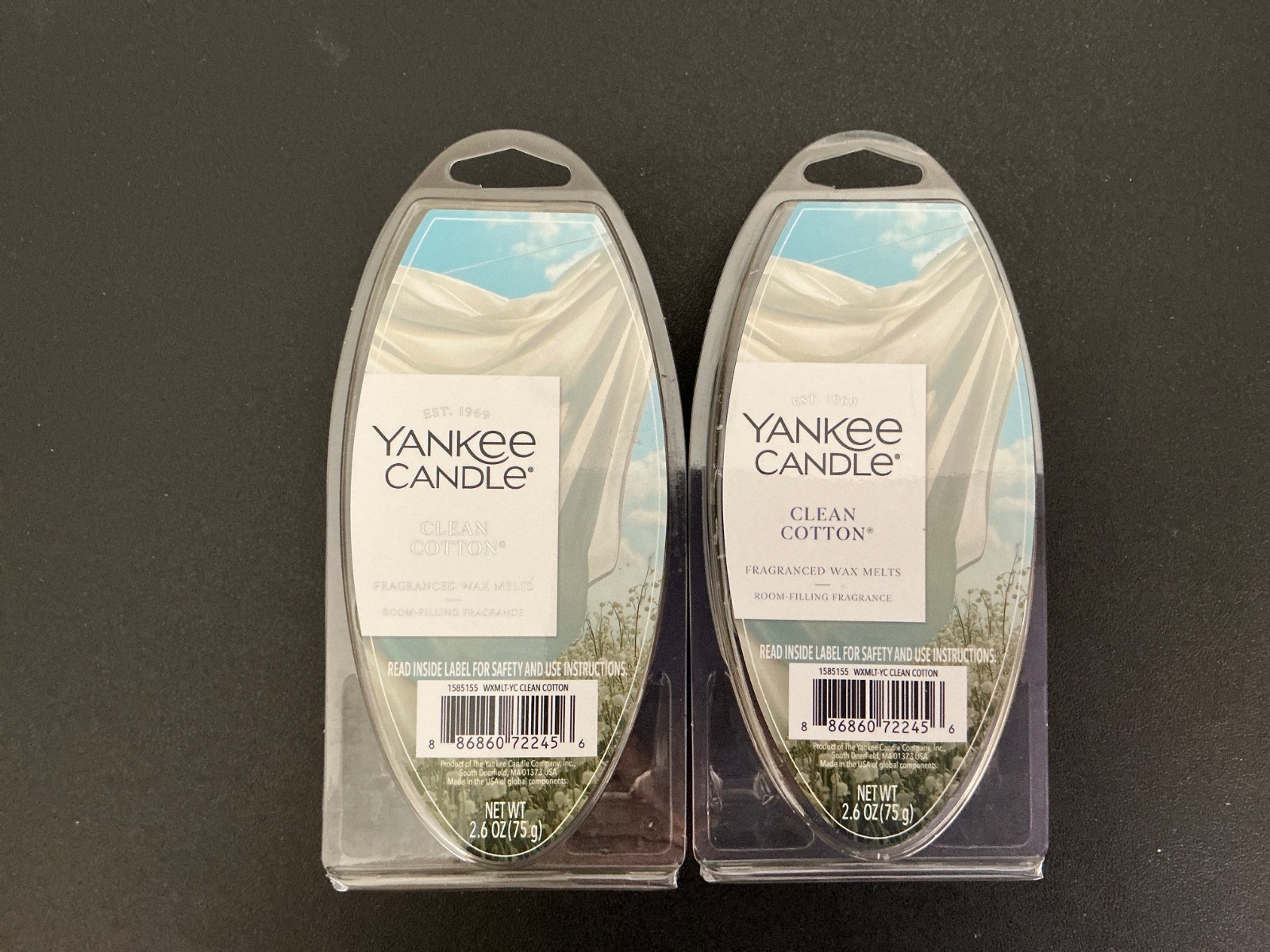 Yankee Candle Clean Cotton Fragranced Wax Melts 2.6z 6-Pk **Lot of 2**